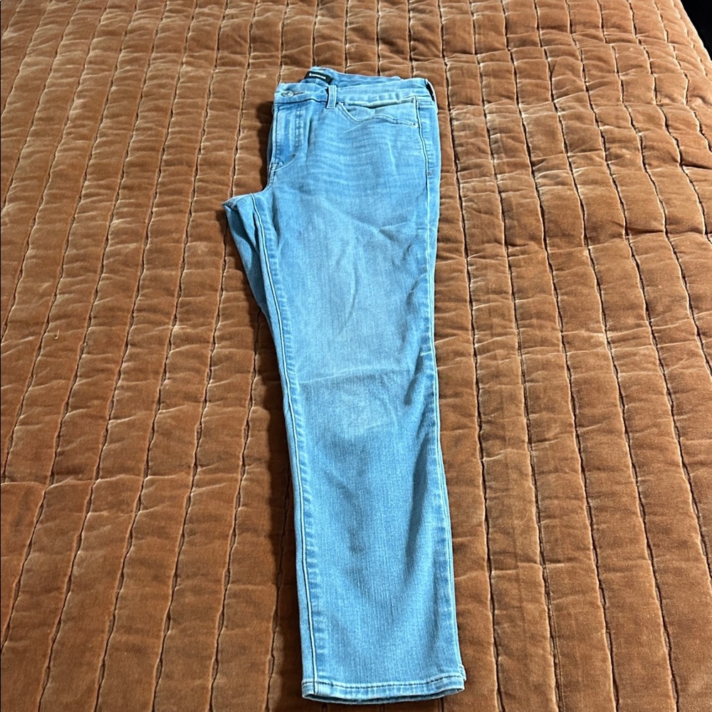 Light Blue Distressed Jeans Express
